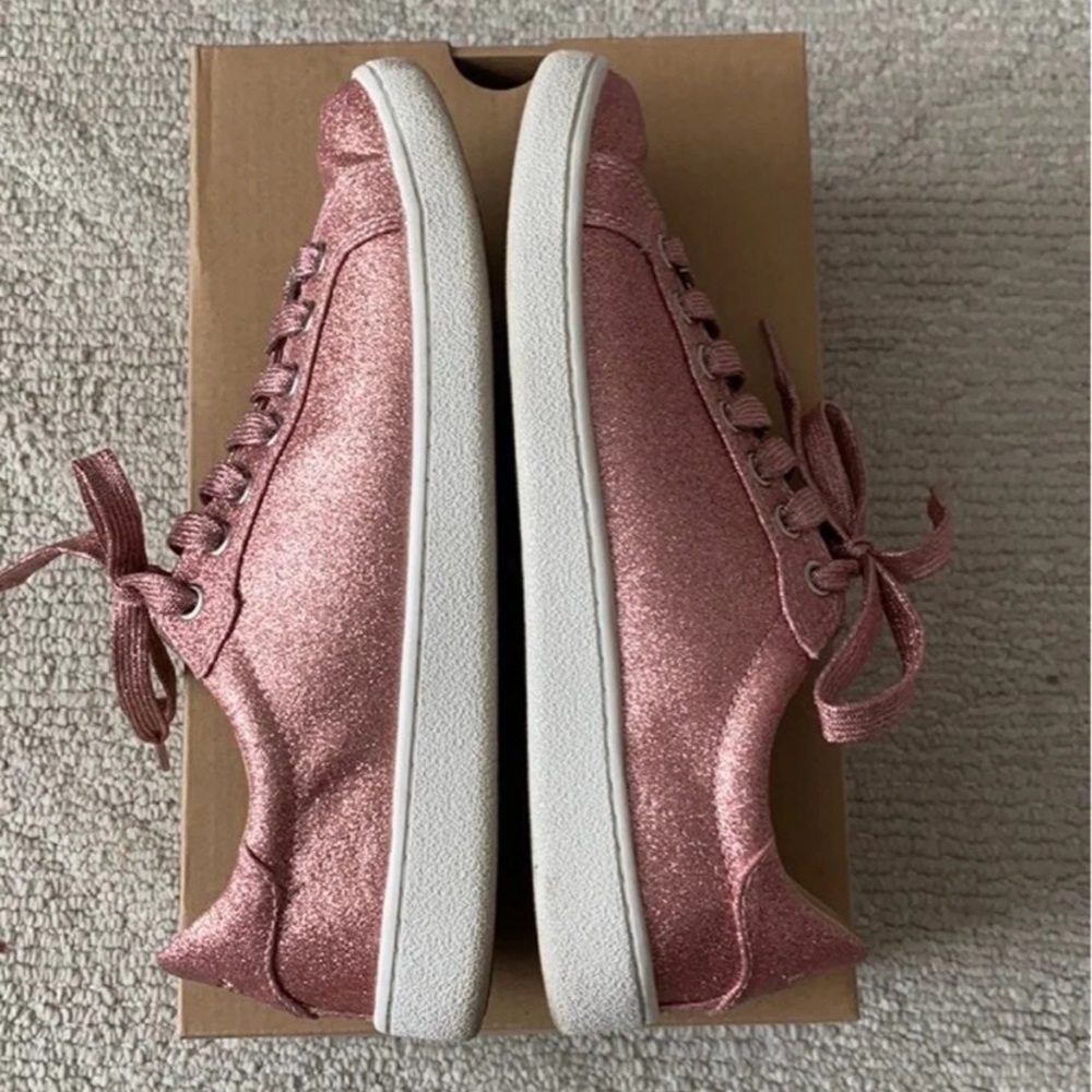 Ugg milo pink glitter sneakers SZ 7 - Picture 3 of 6